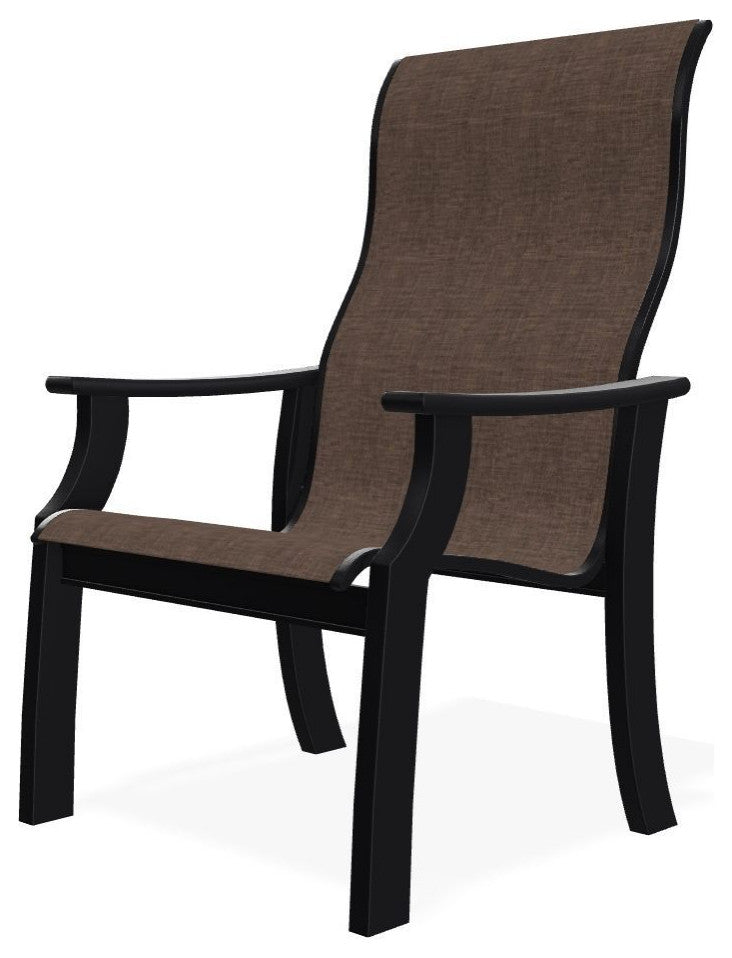 St. Catherine Sling Outdoor Armchair, Mocha/Black