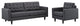 Modern Contemporary Living Room Armchair and Sofa 2-Piece Set Gray