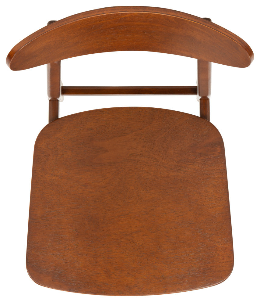 Safavieh Lucca Retro Dining Chair, Set of 2, Walnut