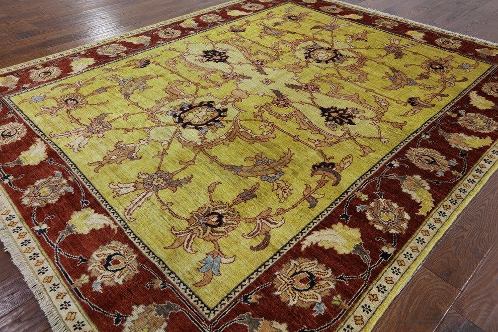 Peshawar Oriental Hand Knotted Area Rug 8'x10', P2607