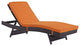 Modway Peer outdoor Patio Chaise, Espresso/Orange
