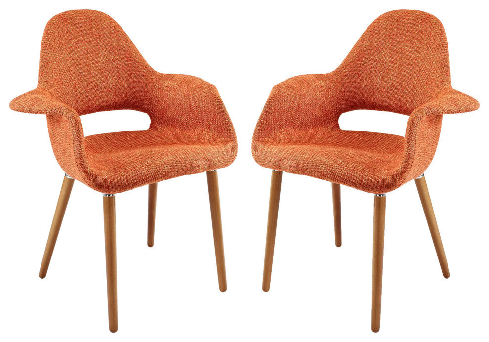 Modway Modway Aegis Dining Armchairs, Set of 2, Orange