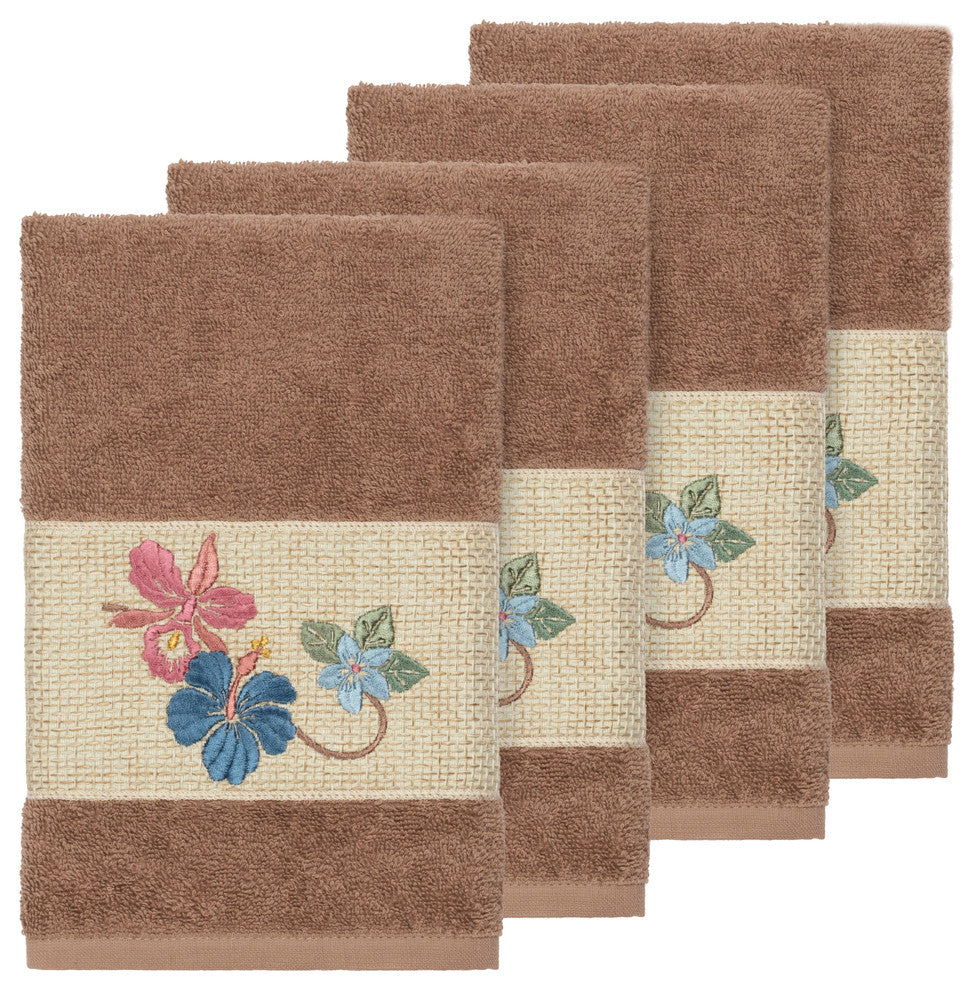 Caroline 4 Piece Embellished Hand Towel Set