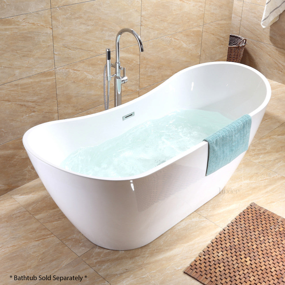 Luxier FTF01 Single-Handle Tub Filler Faucet with Hand Shower, Chrome