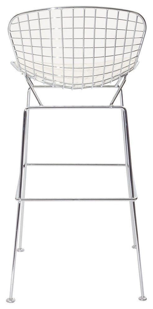 Modern Contemporary Dining Kitchen Bar Stool White
