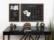 DesignOvation Beatrice Framed Magnetic Chalkboard Monthly Calendar, Walnut Brown