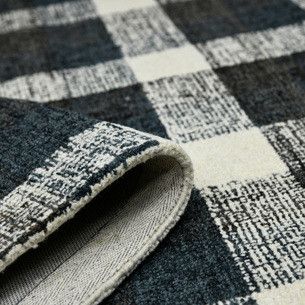 Tartan Cartwell Area Rug, Black, 8' x 10', Plaid