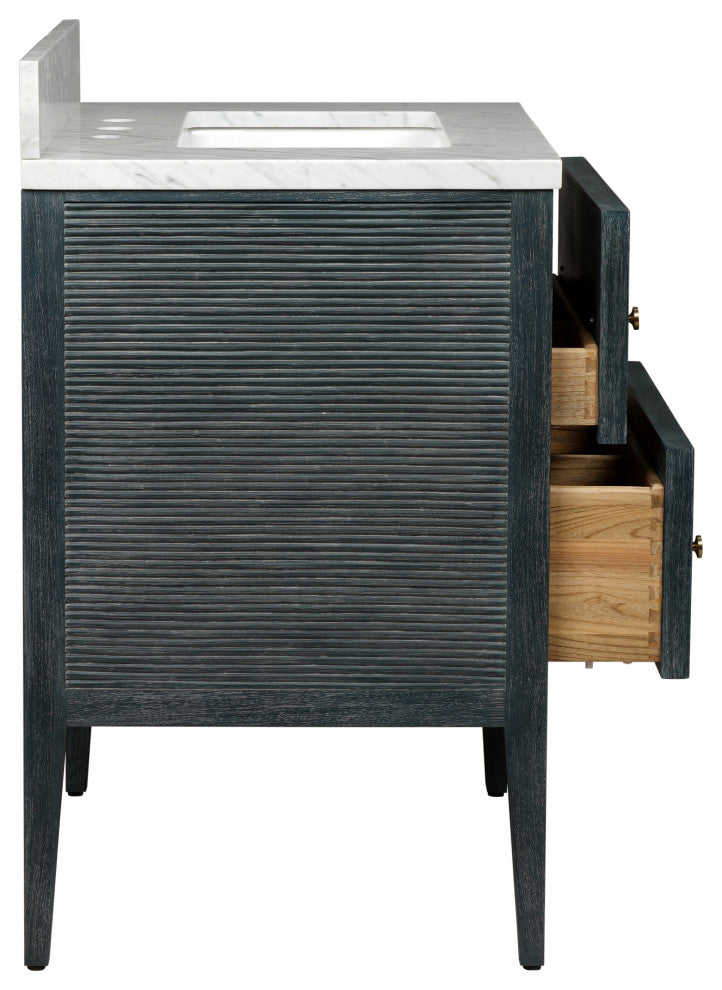 Santos 28" Vintage Navy Vanity with Rectangular Undermount Sink