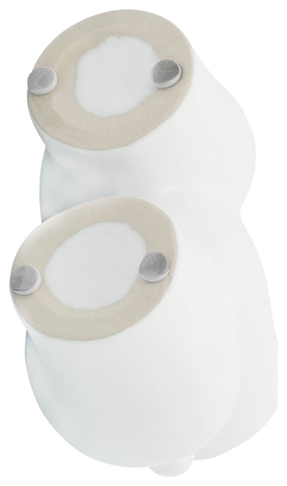 Ceramic 6" Half Body Vase, White