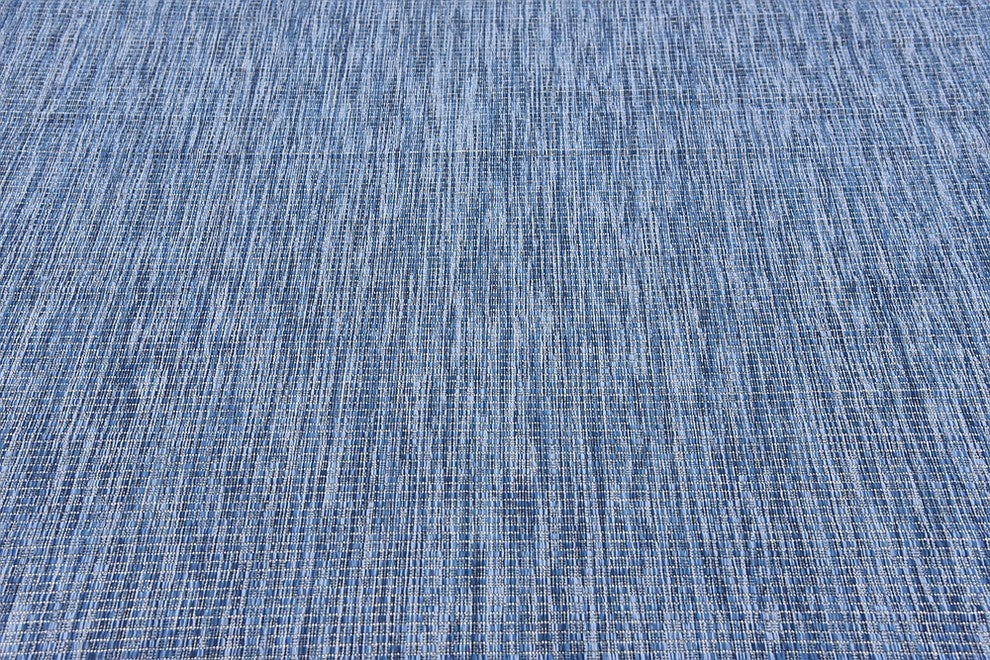 Unique Loom Blue Solid Outdoor 6' 0 x 9' 0 Area Rug