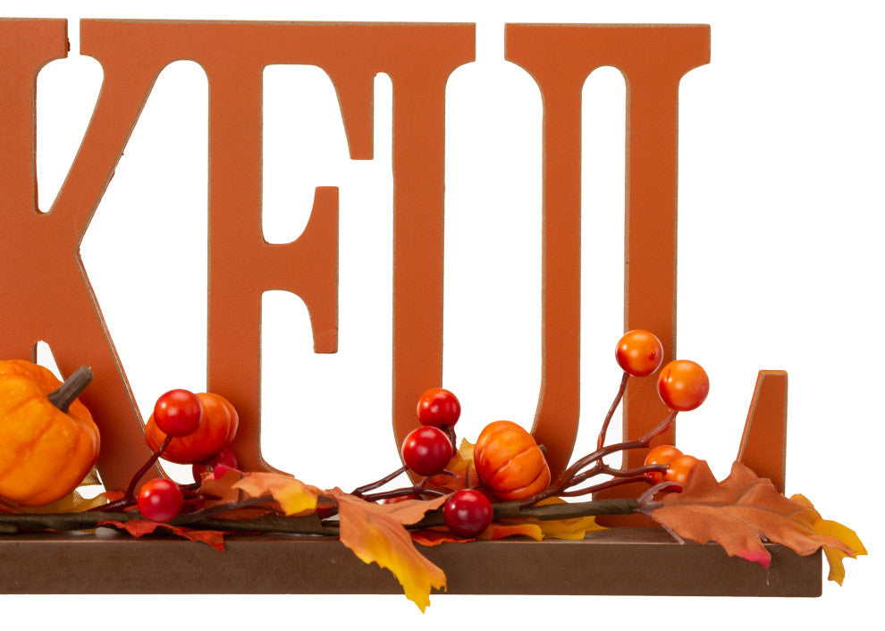 20"L "THANKFUL" Wooden Table Decor