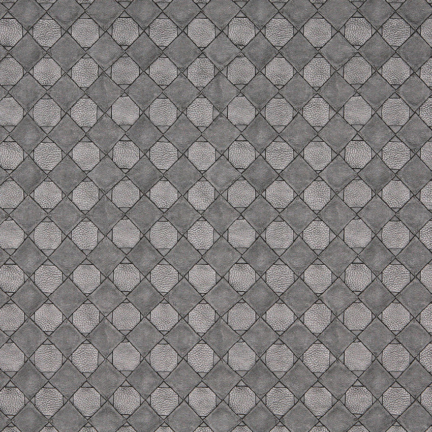 Diamonds and Squares Upholstery Faux Leather By The Yard
