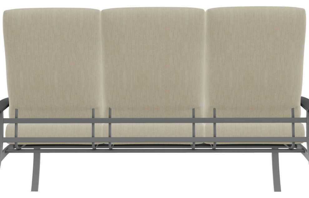 Belle Isle Cushion 3-Seat Outdoor Sofa, Huskie/Graphite