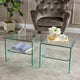Altura Modern Glam Tempered Glass End Tables, Set of 2, Clear