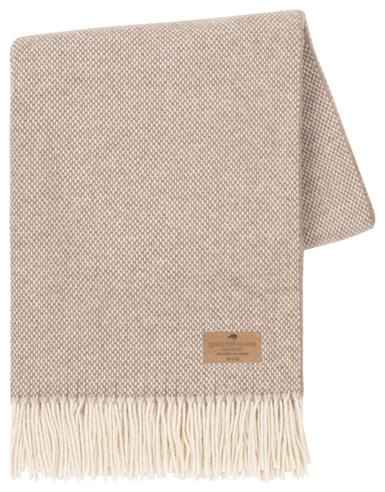 Juno Cashmere Throw, Taupe