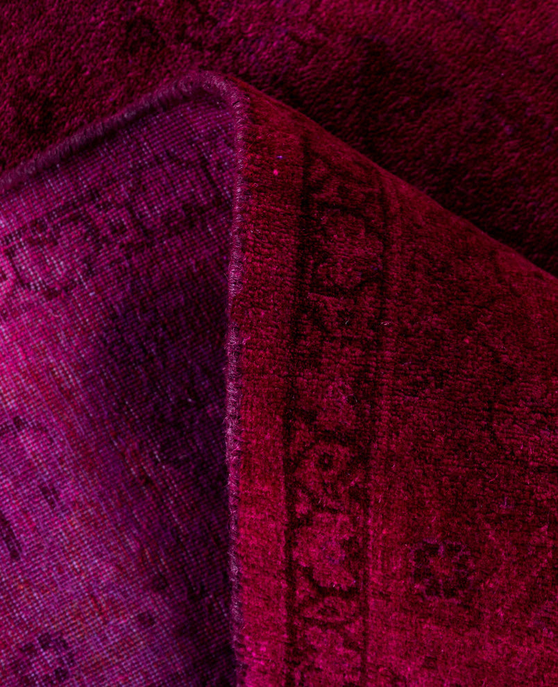 Overdyed One-of-a-Kind Hand-Knotted Area Rug Pink, 4' 8" x 7' 5"