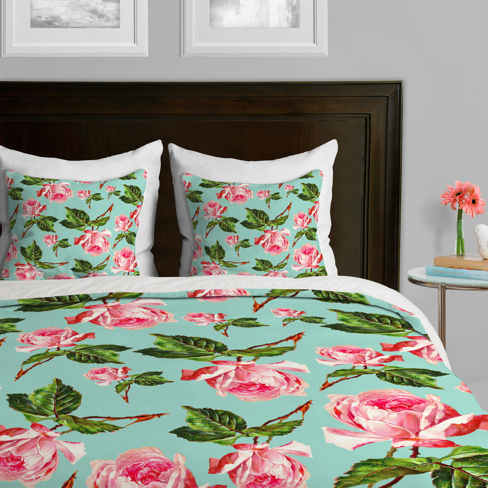 Deny Designs Allyson Johnson Prettiest Roses Duvet Cover, Lightweight