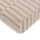 Crib Sheet, GOTS Certified Organic Muslin Cotton, Cocoa Stripe