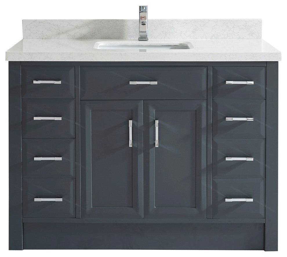 Calais 48" Bathroom Vanity, Pepper Gray