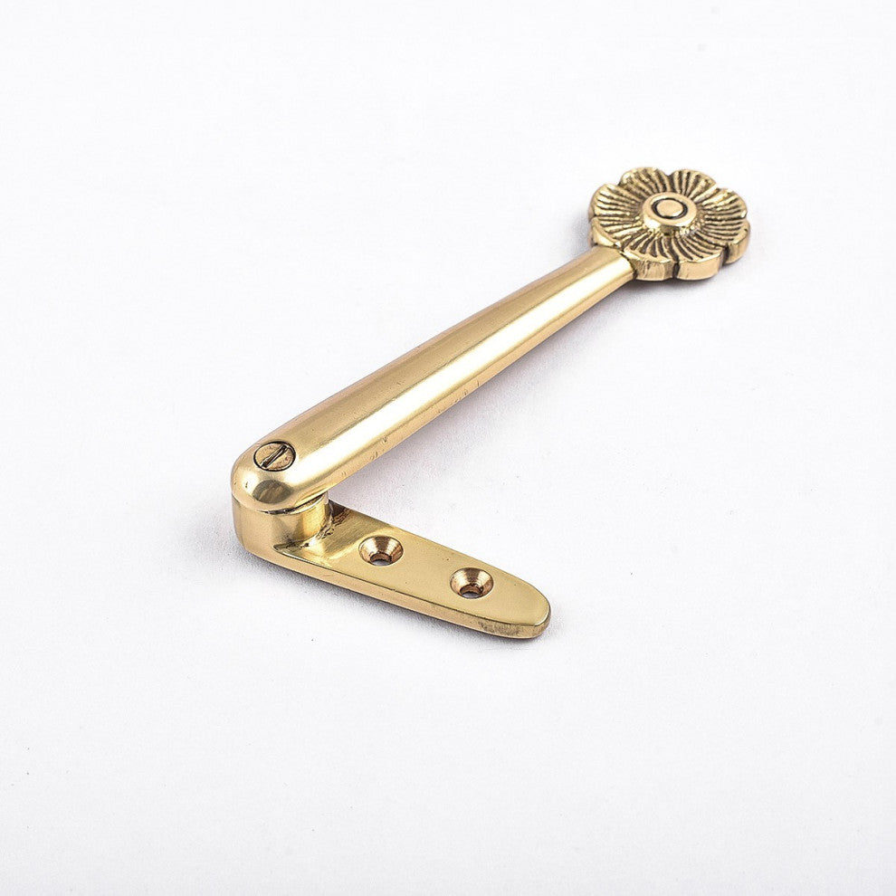 Stair Carpet Runner Holder Clips Floral Design Solid Cast Brass 5" Pair of 13