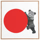Deny Designs Morgan Kendall red bear Framed Wall Art