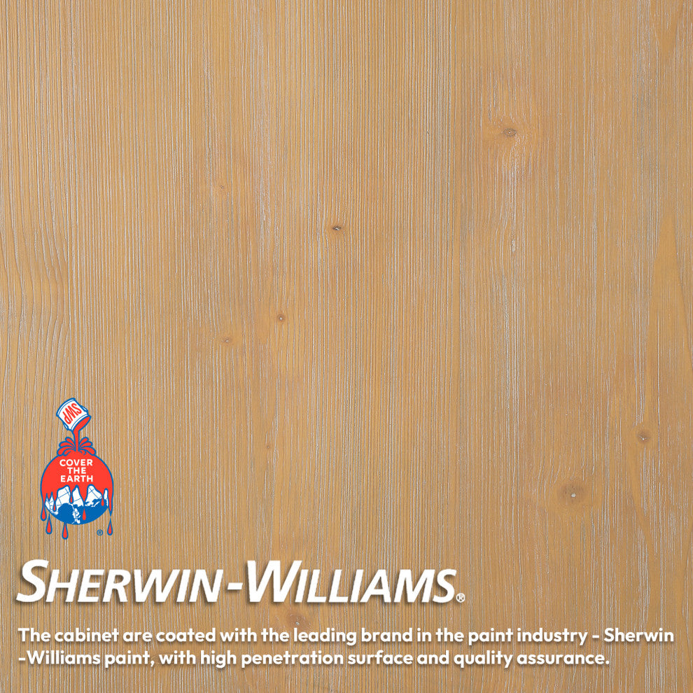 Cristo Floating Bath Vanity With Stone Top, Fir Wood Brown, 48in., No Mirror