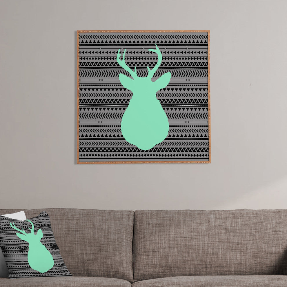 Deny Designs Allyson Johnson Deer And Aztec Framed Wall Art