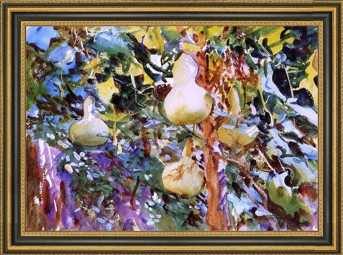John Singer Sargent Gourds Framed Premium Canvas Print, 16"x24"