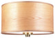 Drum Veneer 3-Light Semi-Flush Ceiling Mount, Brass, Brulee
