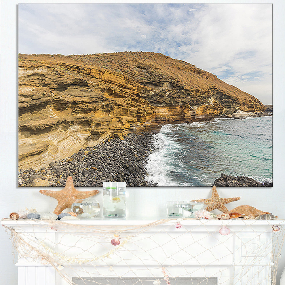 "Peninsula Going Beyond The Horizon" Seascape Wall Art, 32"x16"