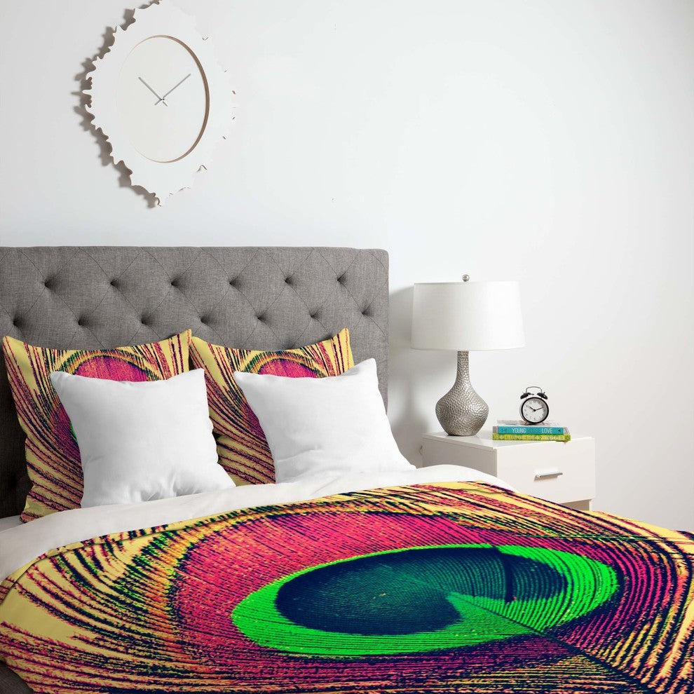 Deny Designs Shannon Clark Peacock 2 Duvet Cover - Lightweight