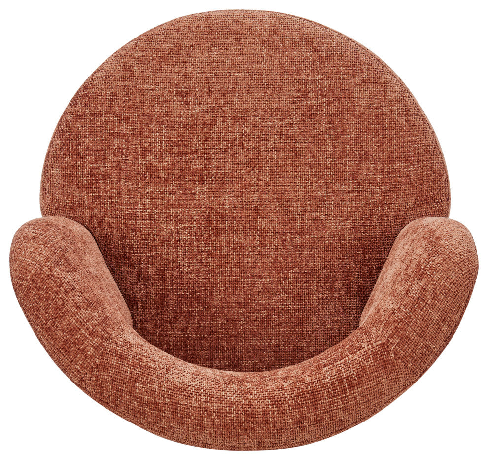 Jazzlyn Fabric Swivel Accent Chair, Grenada Terracotta
