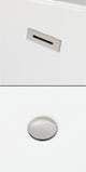 Hannah 67" Freestanding White Bathtub, Brushed Nickel Drain and Overflow Trim