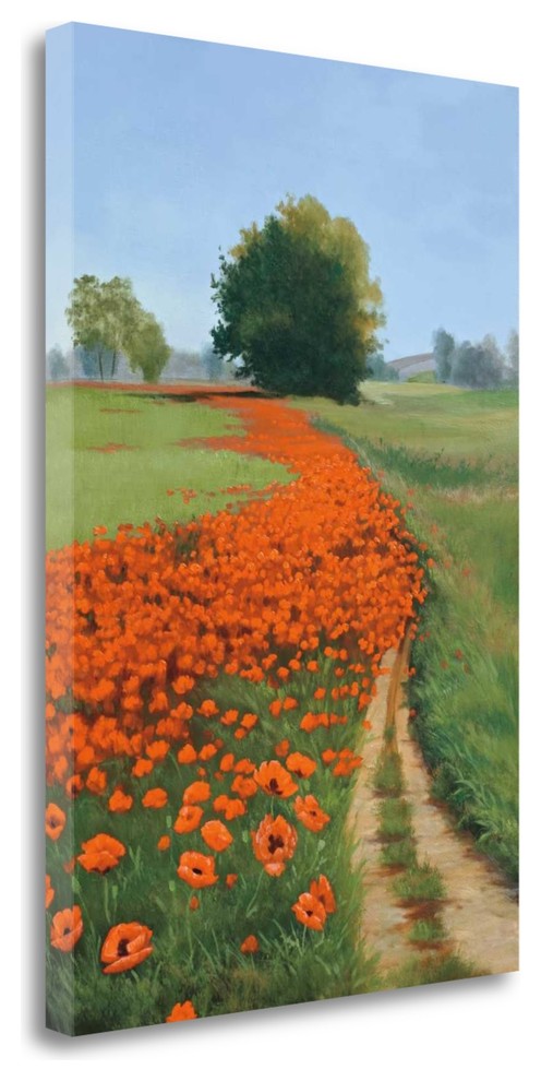 "Poppy Field" By Julie Peterson, Giclee Print on Gallery Wrap Canvas