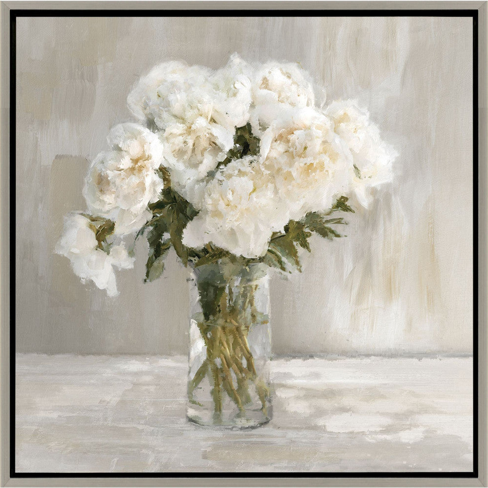 White Flower Bouquet Canvas