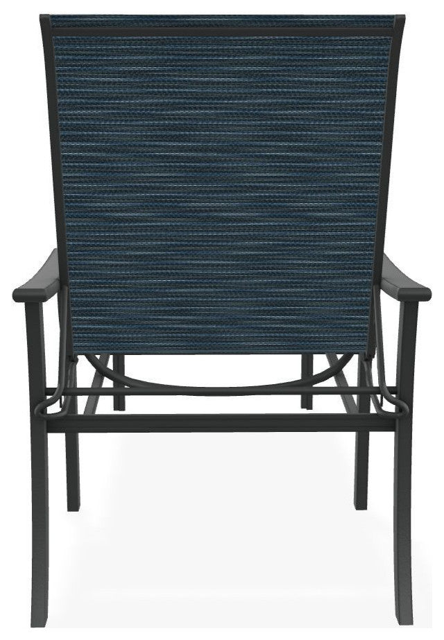 St. Catherine Sling 4-Position Outdoor Chaise Lounge, Nimbus Ocean/Graphite