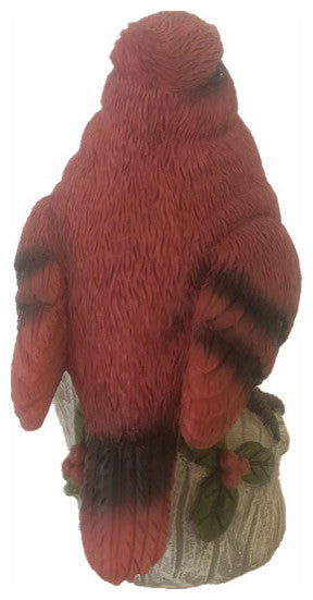 Cardinal Burly Bird Statue