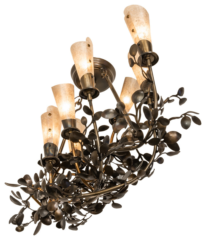 34 Long Vinca Vine 7 Light Chandelier