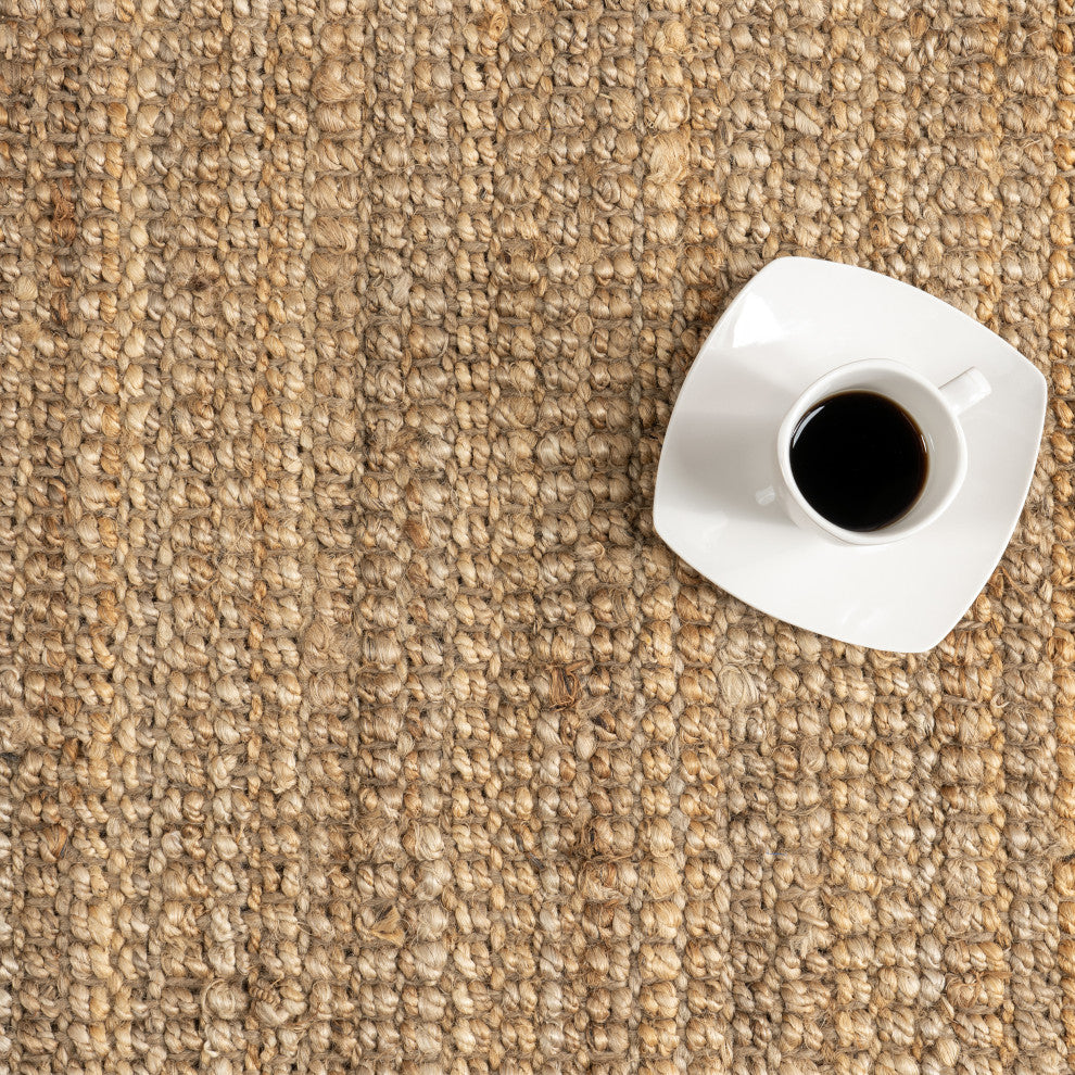 Nuloom Hand Woven Maui Chunky Loop Rug, Natural 6'x9'