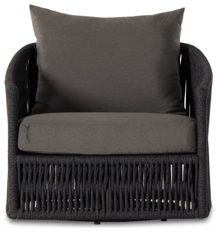 Porto Outdoor Swivel Chair, Charcoal