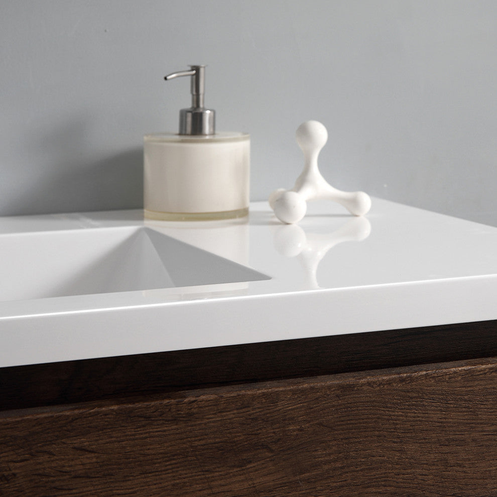 Fresca Lazzaro 42" Rosewood Cabinet With Integrated Sink