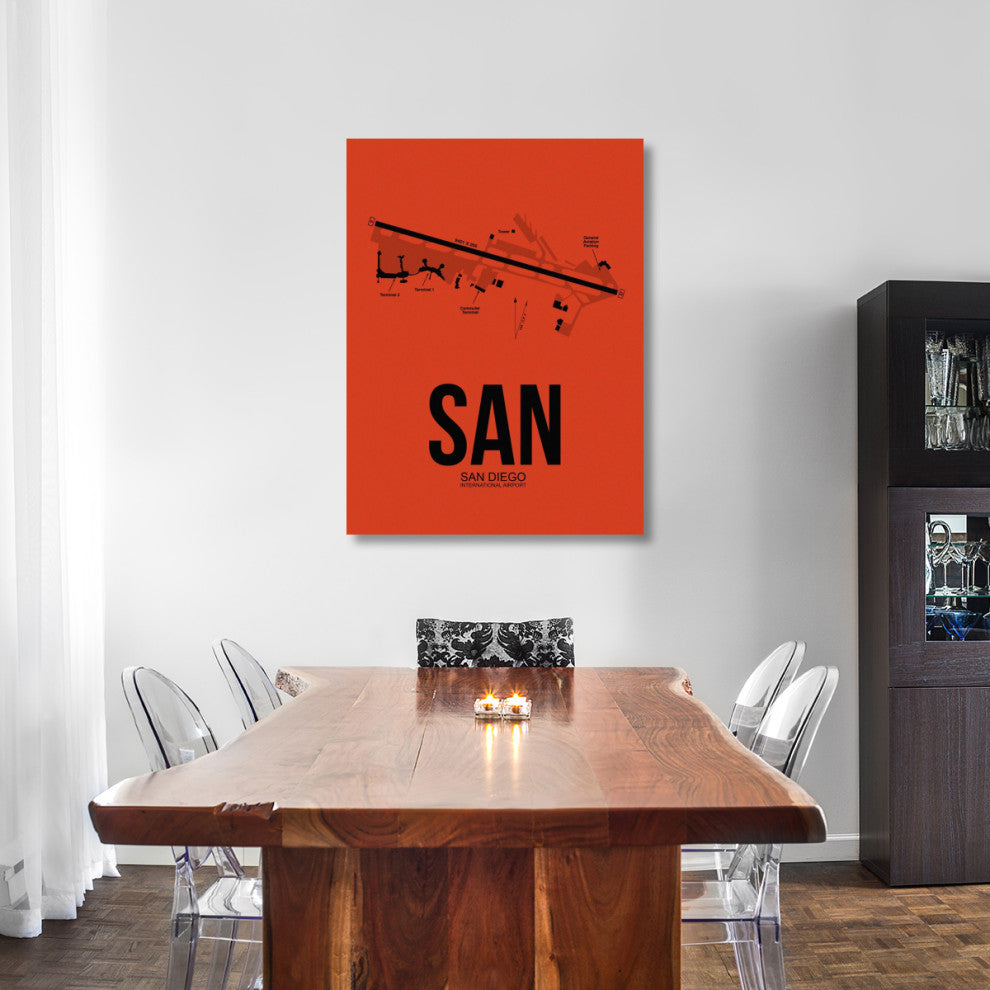 "SAN San Diego Airport Orange" Fine Art Print