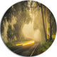 Country Drive, Landscape Photography Disc Metal Artwork, 23"