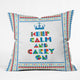 Andi Bird Keep Calm And Carry On Outdoor Throw Pillow