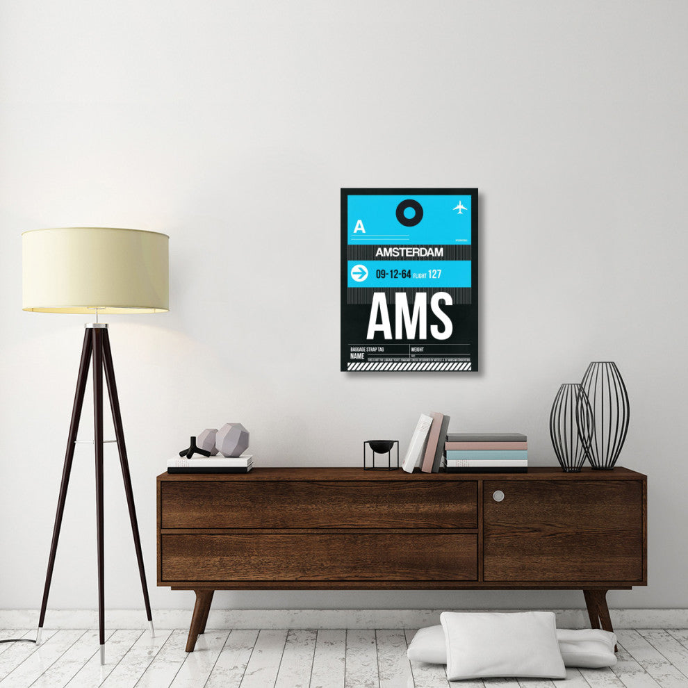 "AMS Amsterdam Luggage Tag 1" Fine Art Print