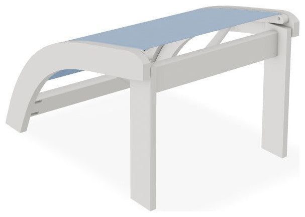 Adirondack Sling Outdoor Ottoman, Sky/Snow
