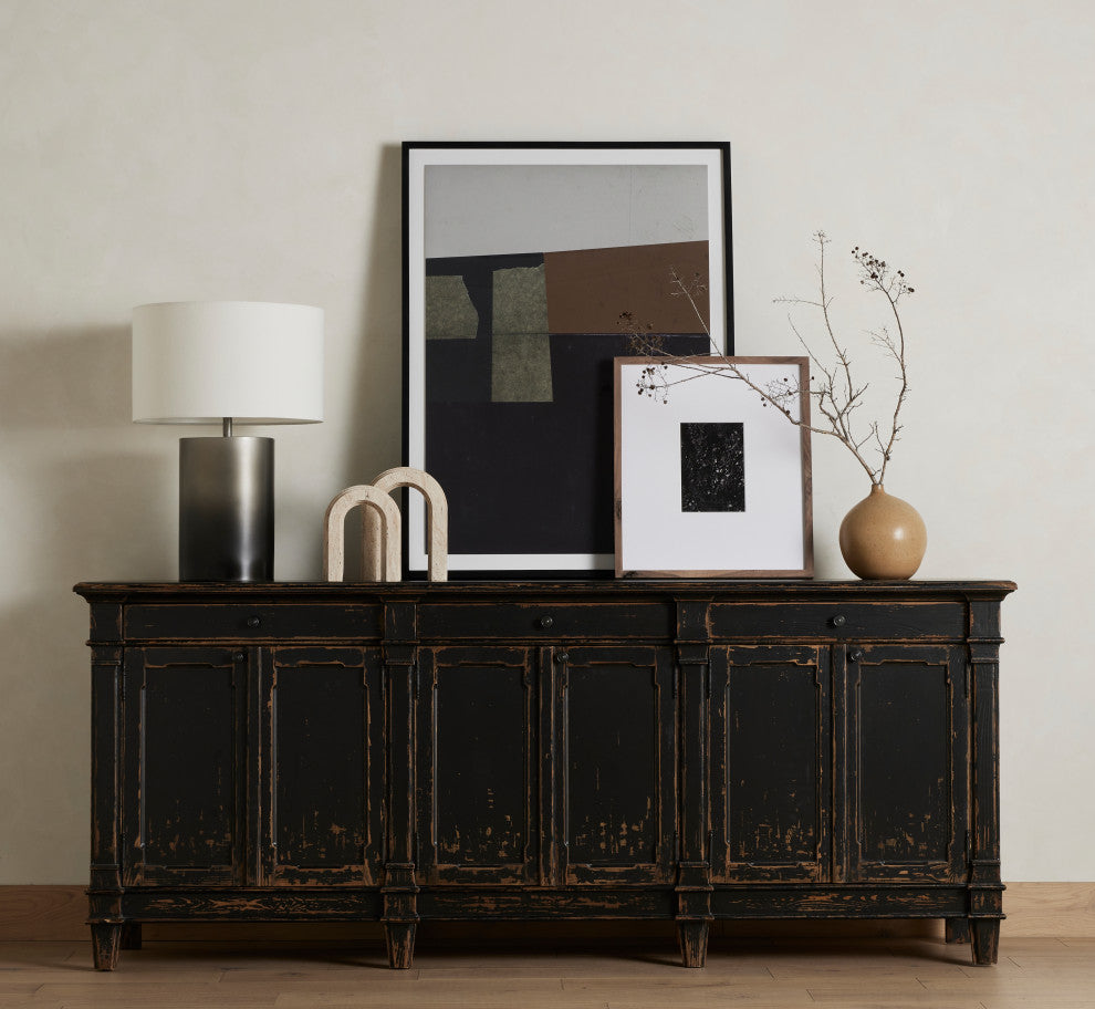 Marjorie Sideboard, Distressed Black