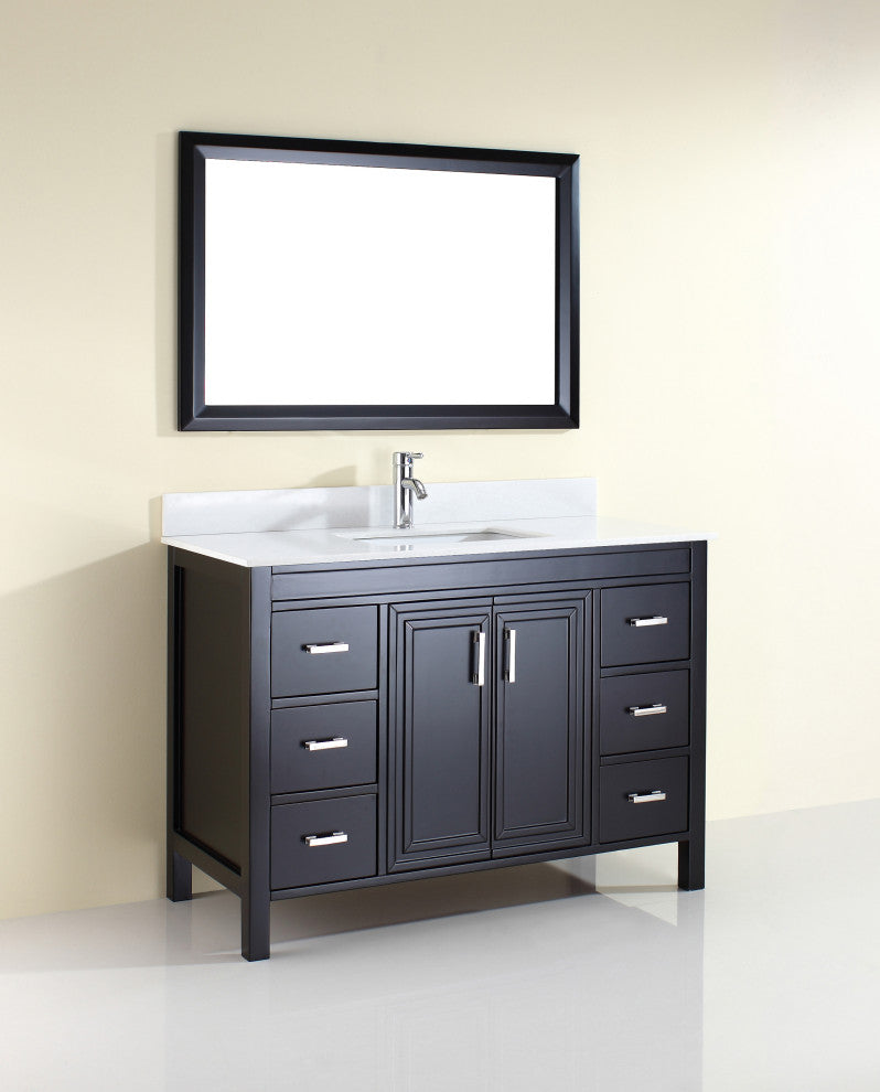 Nuvoiche 48" Vanity Set in Espresso