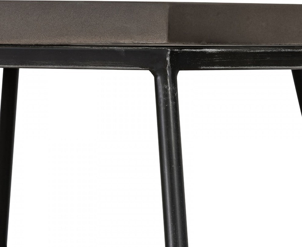 Modrest Tartan Modern Concrete and Metal End Table