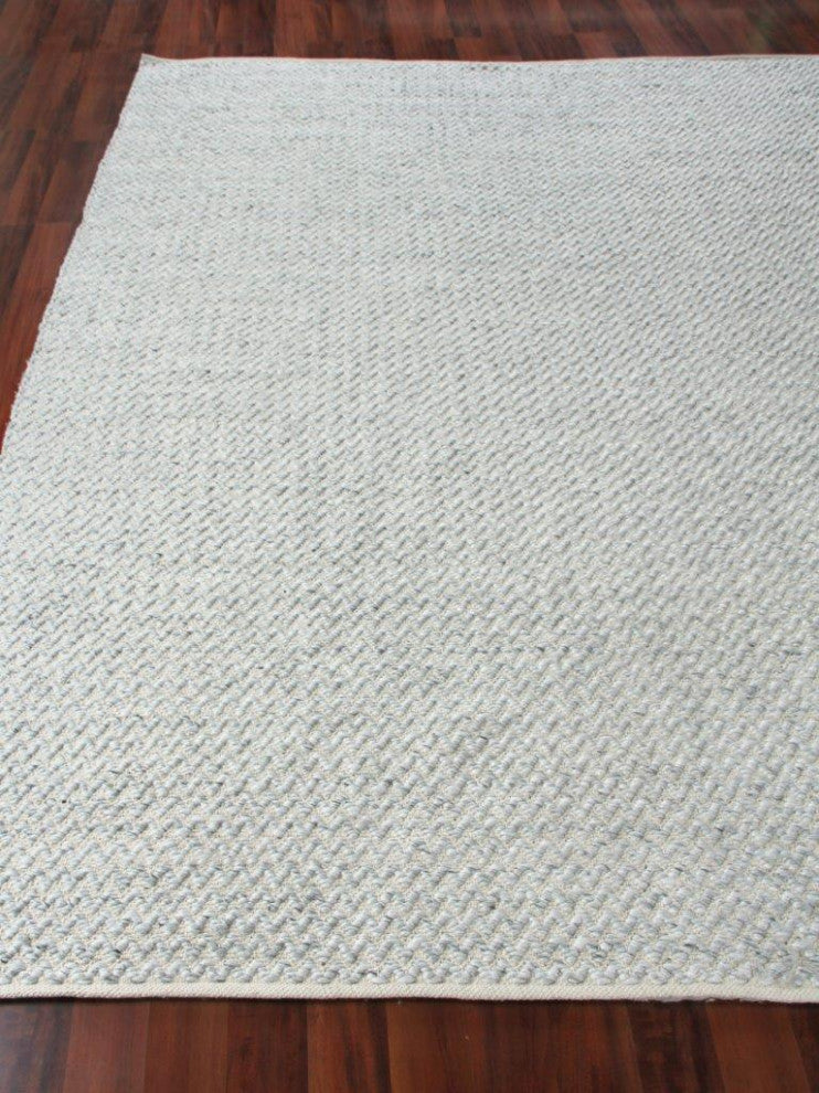 Rialto Handwoven Polyester and Cotton Light Gray Area Rug